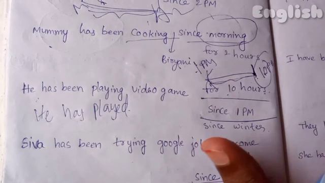 Present Perfect Continuous Tense  explanation in telugu