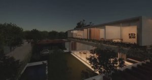 2 этажный современный загородный дом, архитектурный стиль хайтэк минимализм, бассейн, плоская кровля