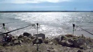 КЧР-Кубанское водохранилище.ШТОРМ.Обрыв всех снастей октябр 2013г