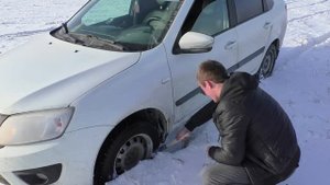 Granta 16v vs 8v. Offroad по снегу. Часть 2.