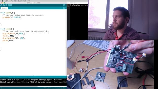 Psychopy, Python and Arduino using Multiple LEDs (Video 2)