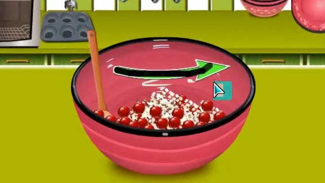 Кухня Сары: вишневые кексы - игра для девочек смотреть онлайн