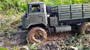 RC ГАЗ-66 красиво месит грязь. WPL B24KM 1:16 scale offroad