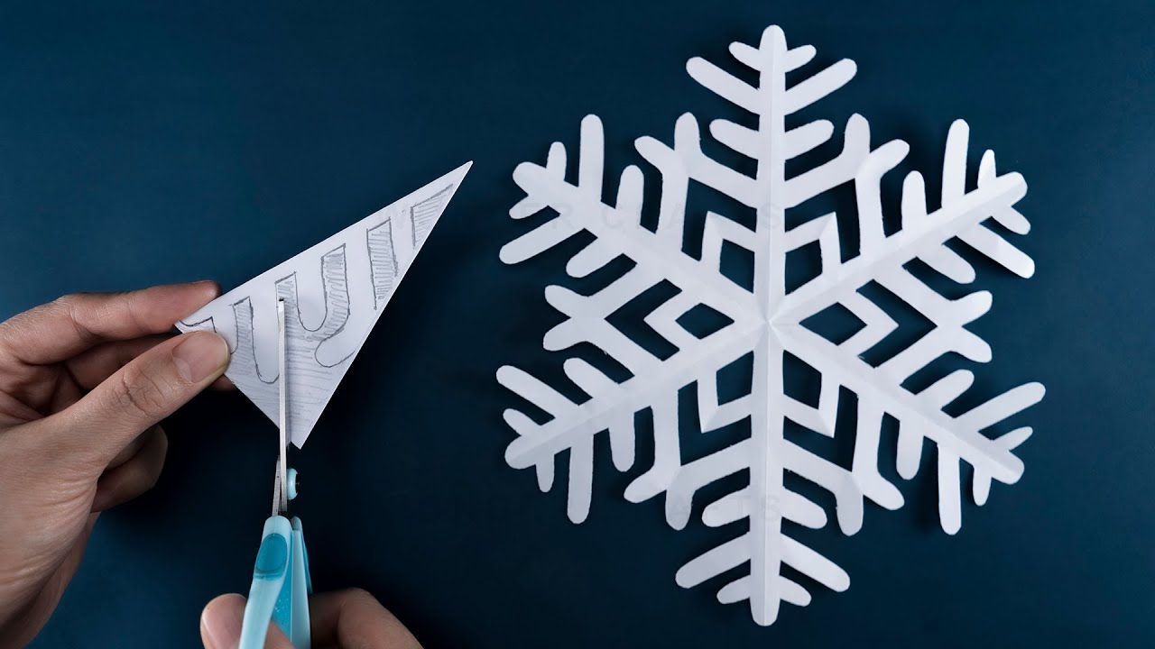 Бумажная снежинка №03 - Как сделать традиционные снежинки из бумаги