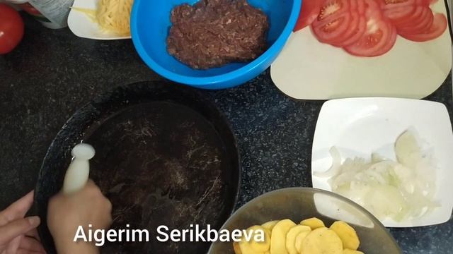 Мясо по- французски с фаршем #рецепты#мясо по французски