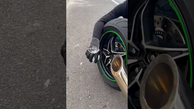 Glass breaking with the sound of Ninja H2 engine power🚀 rocket exhaust🚀🥷