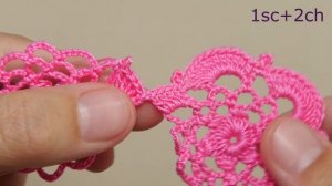 УЗОР без отрыва нити!!! Очень просто! ВЯЗАНИЕ КРЮЧКОМ безотрывный способ  SUPER EASY Pattern Croche