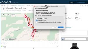 Export .gpx garmin connect