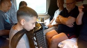 Игра в поезде? пассажирам было интересно?#баян #игра #игранабаяне #дети #поезд #поездка