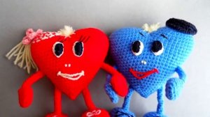 Амигуруми: схема Влюбленные Сердца. Игрушки вязаные крючком! Free crochet patterns.