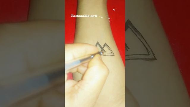 triangle tattoo on hand #tattoo #tattoos #youtubeshorts #short #shorts