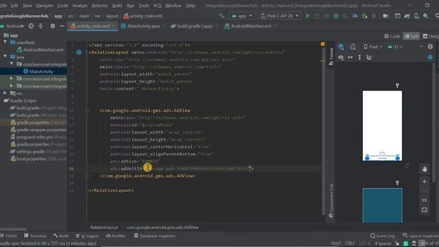 How to integrate Admob Banner Ads in Android Studio | Android Studio Admob Tutorials смотреть онлайн