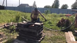 Стойка для гамака своими руками. Влог Стройка дома #гамак#стойка