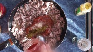 Рецепт: Спагетти с соусом из молотого мяса