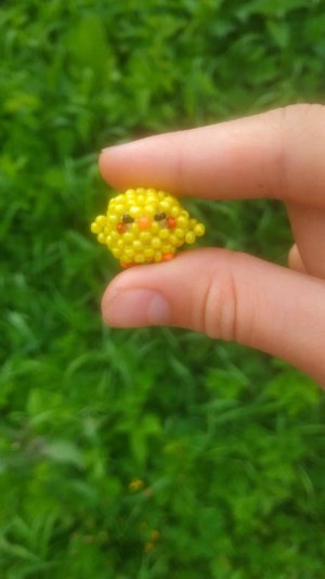 Как сделать амигуруми цыпленка из бисера🐥