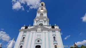 Звон двух колоколен Троице-Сергиевой лавры по окончании Литургии, 12.06.22