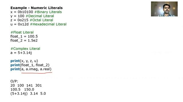 LITERALS(BOOLEAN,STRING,NUMERIC,COLLECTION,SPECIAL) - PYTHON PROGRAMMING | PYTHON LITERALS