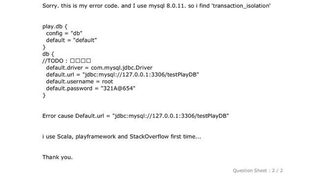 MySQL : java.sql.SQLException: Unknown system variable 'tx_isolation' смотреть онлайн