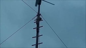 Ветряк ,мачта и метеостанция после 1,5 годов работы