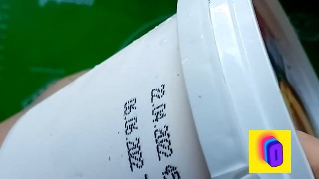 Крем на растительных маслах с йогуртом "Alpina Green",  распаковываю ведерко