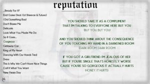 Taylor Swift -  "reputation" ALBUM Playlist with Lyrics