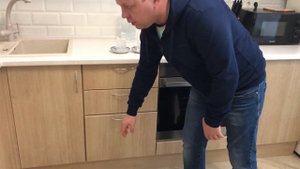 Кухня из МДФ с местом для телевизора. Кухня в г. Мытищи