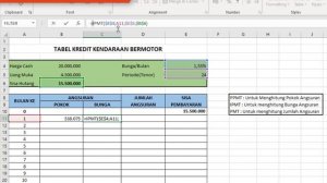 SIMULASI KREDIT DENGAN PMT IPMT DAN PPMT DI EXCEL