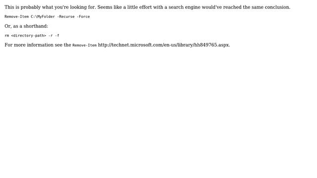 What is the equivalent of rm -rf in Powershell? (3 Solutions!!) смотреть онлайн