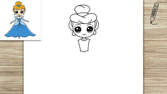 How to Draw Princess Cinderella, Simple and Easy смотреть онлайн