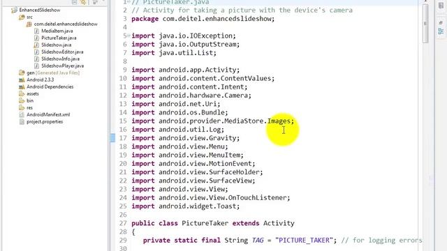 lesson13 17 PictureTaker java package statement, import statem смотреть онлайн