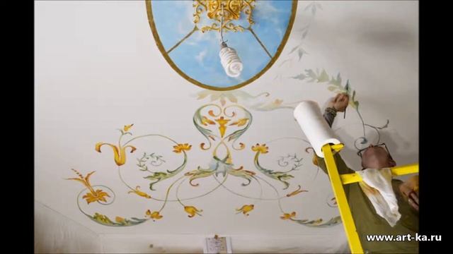 роспись потолка от студии КРЫЛЬЯ смотреть онлайн