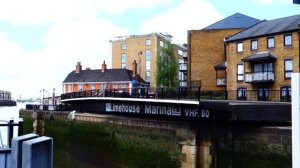 Narrow Street Bridge, Limehouse Basin, London.