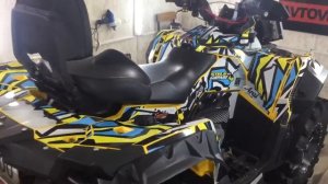 Полная оклейка лекалами квадроцикла STELS Guepard 850