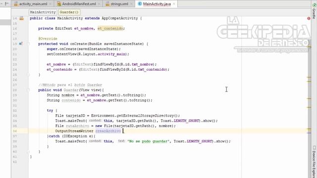 Curso Android desde cero #29 | Almacenamiento de datos externo – Tarjeta SD смотреть онлайн