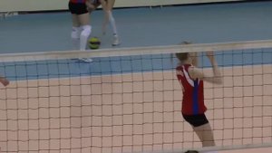 Волейбол. Девушки. Разминка с мячами
