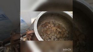 Пшеная каша с говяжьим выменем в афганском казане