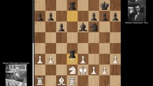 1-я партия Ботвинник - Таль, матч-реванш на первенство мира 1961, Москва. (1-0)
