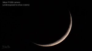 Conjunction of Uranus and the Crescent Moon with Earthshine. Sony a6400 + telescope and Nikon P1000