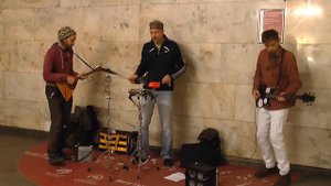 Трио музыкантов Never Mind the Balalaika.Wipe Out Ventures