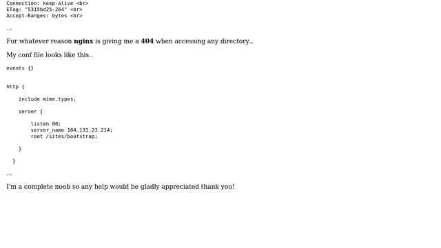 DevOps & SysAdmins: Getting HTTP/1.1 404 Not Found Server: nginx/1.4.6 (Ubuntu) смотреть онлайн