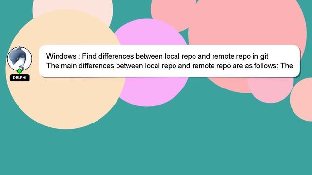 Windows : Find differences between local repo and remote repo in git смотреть онлайн