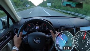 2016 Volkswagen Touareg II 3.6 V6 FSI 280 HP TOP SPEED AUTOBAHN DRIVE POV