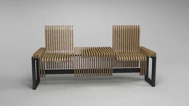 Parametric bench 3D model смотреть онлайн