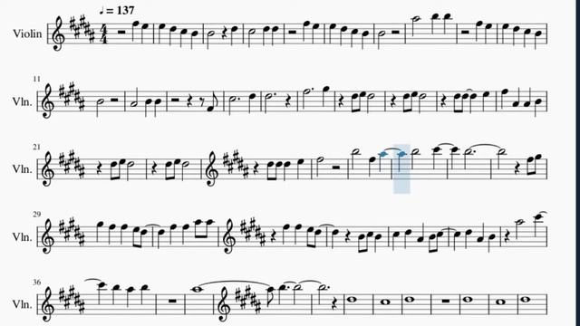 Violin Sheet Music: How to play Shock (Attack on Titan) by Yuko Ando смотреть онлайн