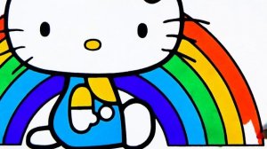 Хелло Китти. Раскраски для Детей.  Hello, Kitty. Coloring pages for children.