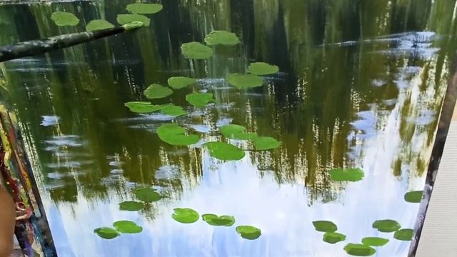 Рисуем лилии в пруду смотреть онлайн