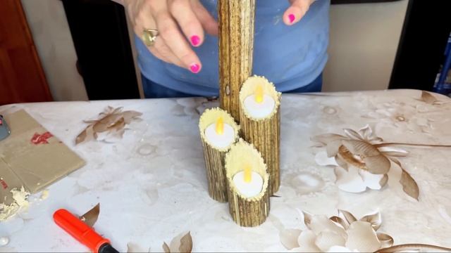Ваза-подсвечник в ЭКО СТИЛЕ из борщевика. Борщевик в декоре candlestick vase eco decor DIY烛台花瓶生态装饰 смотреть онлайн