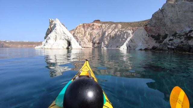 Kayak Greece | White Beach | Santorini | Serenity Kayak_Santorini Outdoors | Peaceful Morning