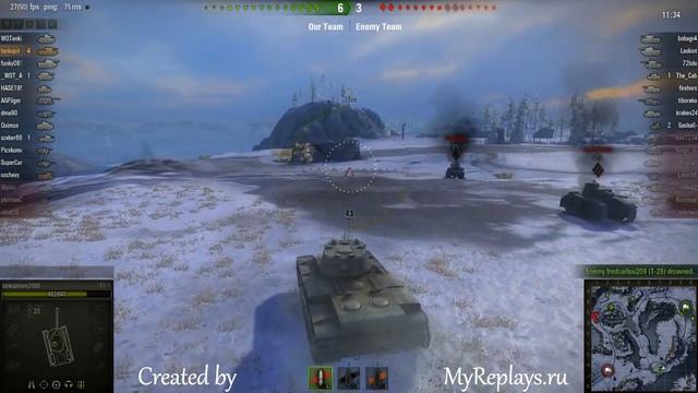 WOT: Arctic Region - KV-1 - 6 frags - смотреть онлайн