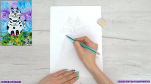 Котёнок пушок. Часть 1. Урок рисования для детей 3-4 года.